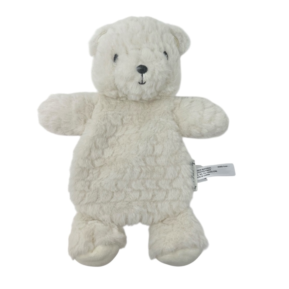 DreamGro Dream Gro Flat Plush White Bear Lovey Snuggle Buddy